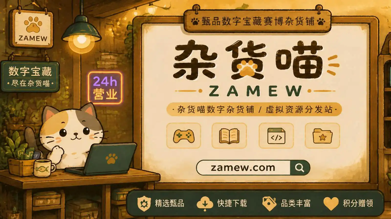杂货喵 - 甄品数字宝藏赛博杂货铺