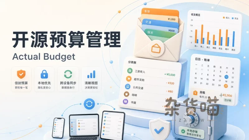 Actual Budget | 开源预算管理系统 - 本地优先与预算 - 桌面/自托管 - 杂货喵