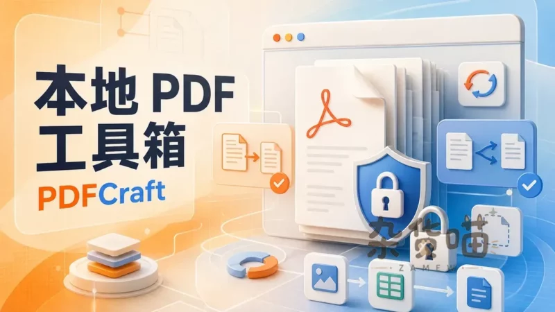 PDFCraft | 开源PDF工具箱 - 浏览器本地处理/桌面/自托管 - 杂货喵