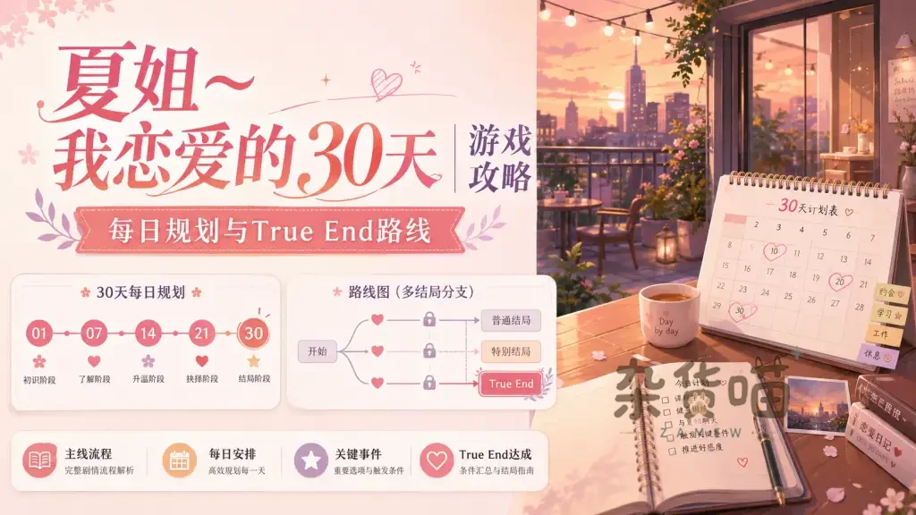 夏姐我恋爱的30天 M1-M10 每日规划攻略封面