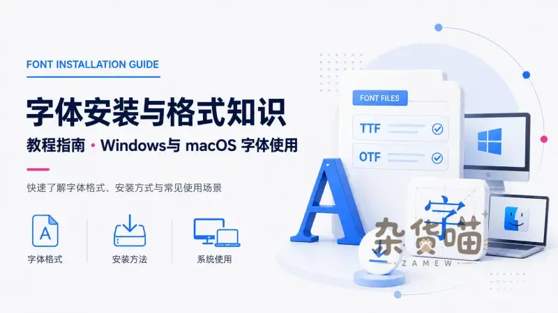 字体安装与格式指南 | Windows、macOS安装与常见问题 - 杂货喵
