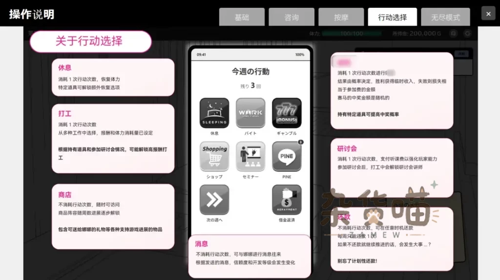 心跳加速!按摩 DokiDoki Massage | SLG互动模拟游戏教学说明界面