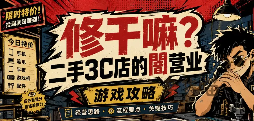 修干嘛?二手3C店的闇营业 | 游戏攻略 - 主线赚钱与解谜密码
