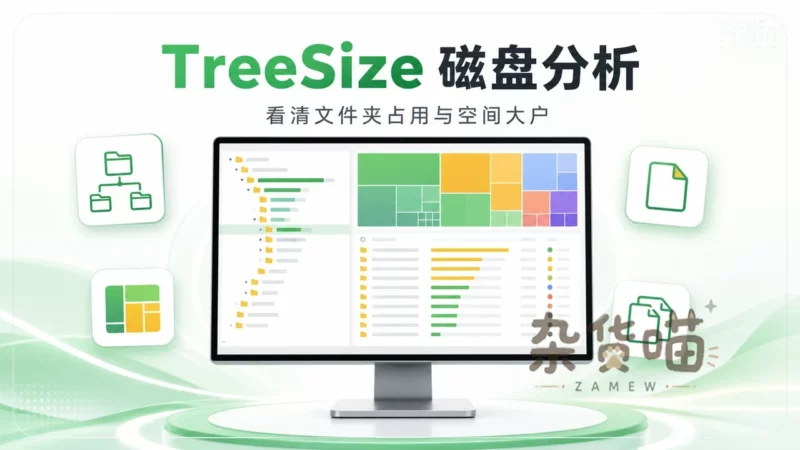 TreeSize | Windows 磁盘空间分析工具 - 文件夹占用与重复文件查找 - 杂货喵