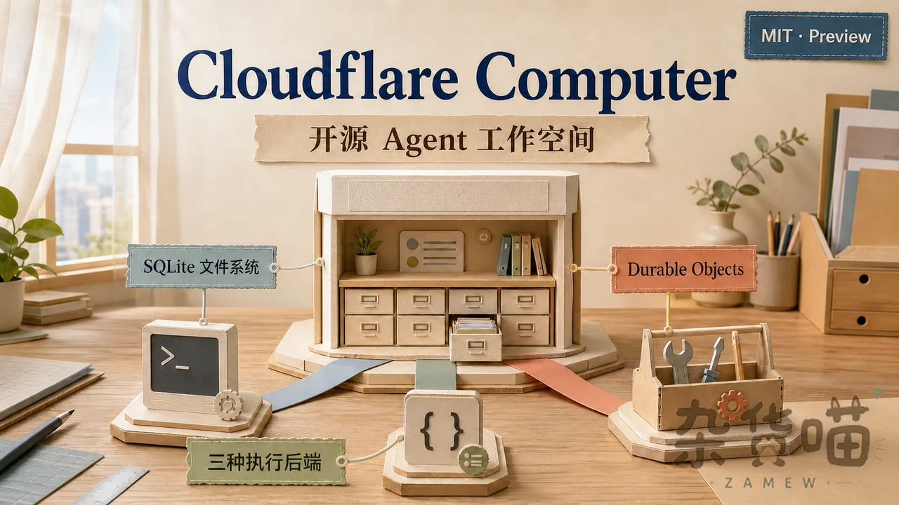 Cloudflare Computer 柔光纸艺开源工作空间封面