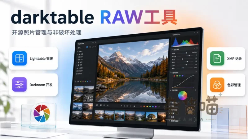 darktable | 开源 RAW 照片处理工具 - 官网下载 - 杂货喵