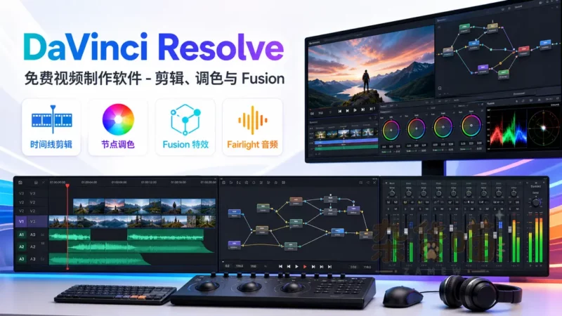 DaVinci Resolve | 免费视频制作软件 - 剪辑、调色与 Fusion - 杂货喵