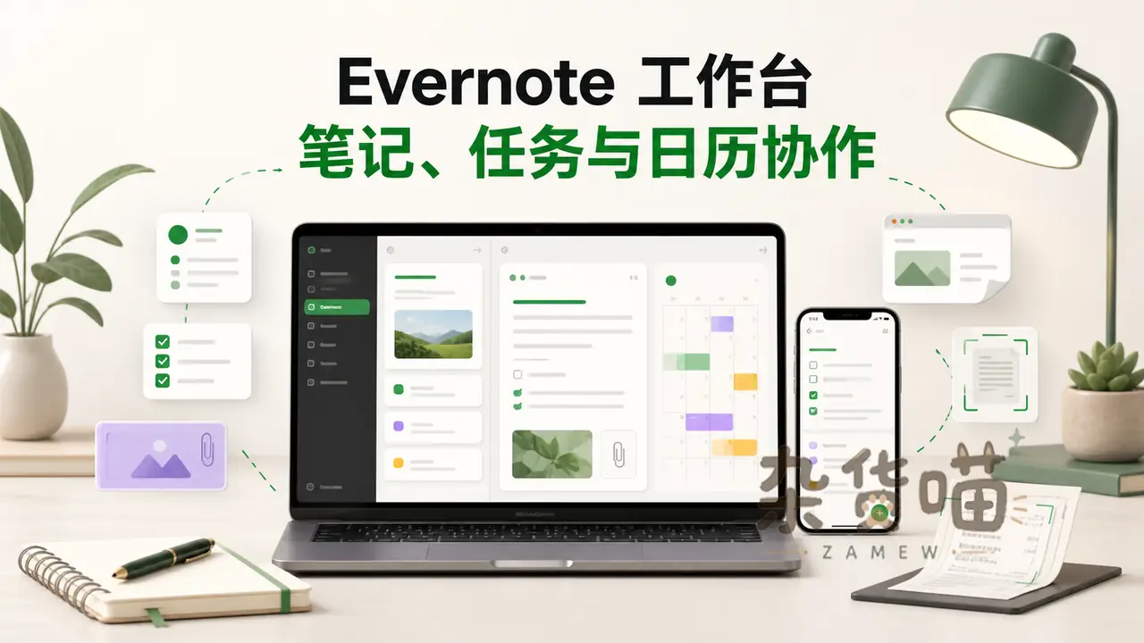 Evernote 工作台封面:笔记、任务与日历协作