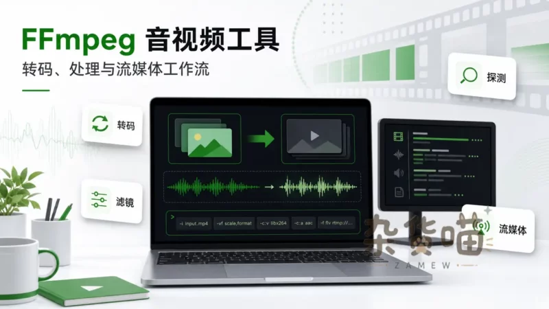 FFmpeg | 开源音视频工具 - 转码、处理与流媒体 - 官网下载 - 杂货喵