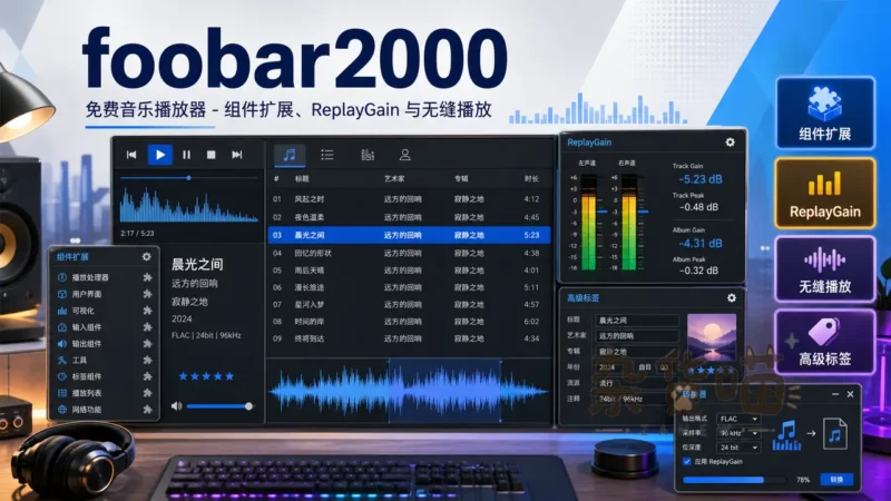 foobar2000 | 免费音乐播放器 - 组件扩展、ReplayGain 与无缝播放 - 杂货喵