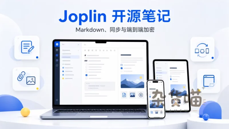Joplin | 开源笔记工具 - Markdown、同步与端到端加密 - 杂货喵