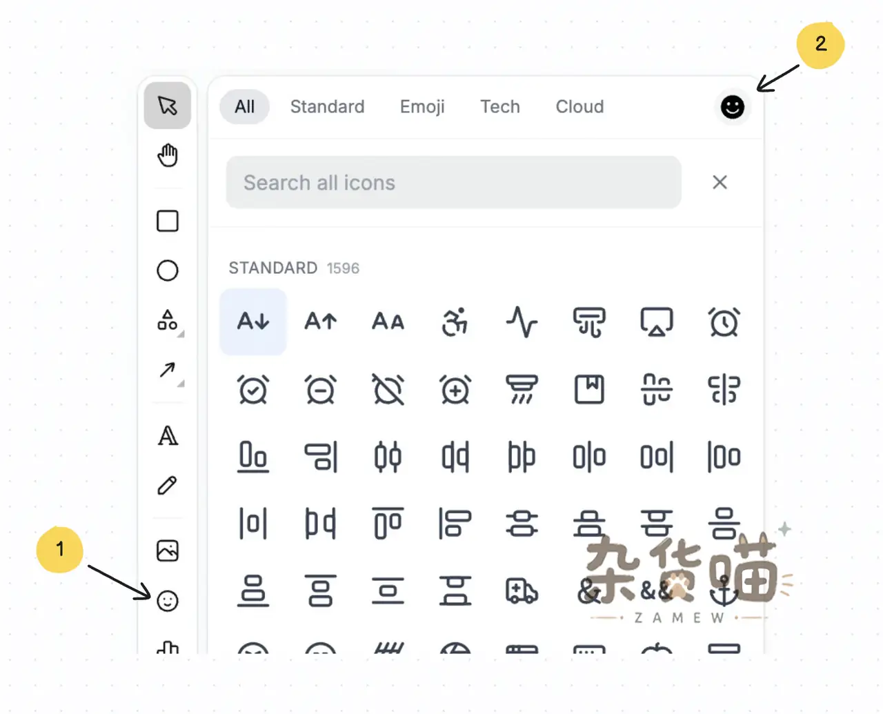Koboyo 无限画布图标选择器与搜索面板