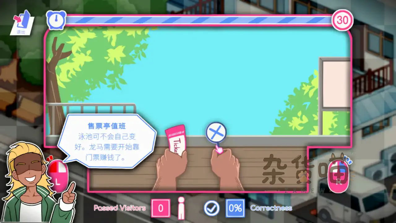 救生员狂热 Lifeguard Holic 售票检票小游戏界面