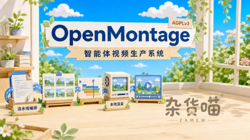 OpenMontage | 开源智能体视频生产系统 - 流水线编排与本地渲染 - 杂货喵