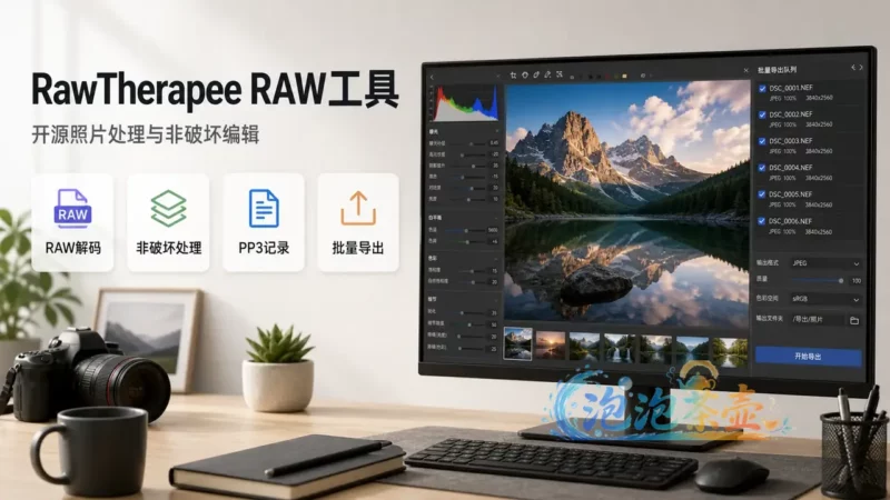 RawTherapee | 开源 RAW 照片处理工具 - 官网下载 - 杂货喵