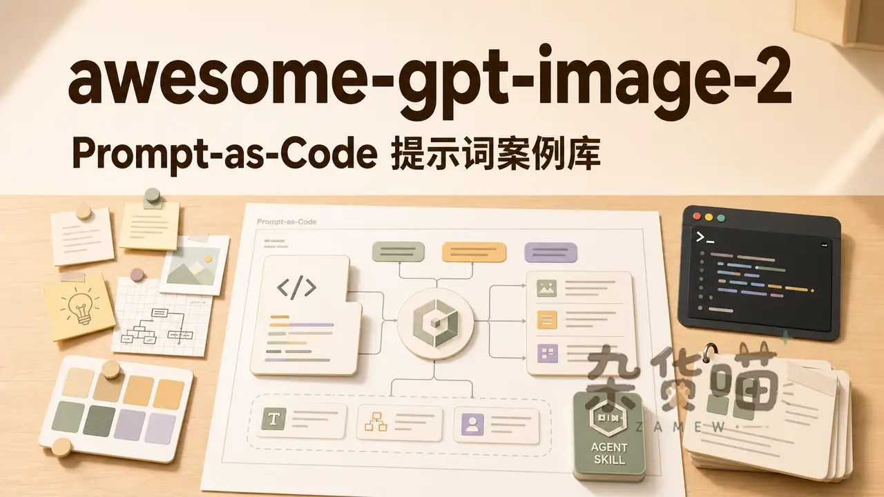 awesome-gpt-image-2 Prompt-as-Code 提示词案例库封面