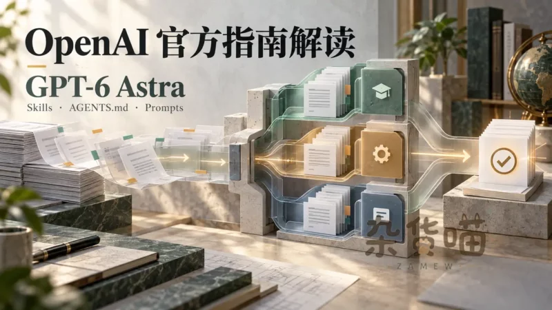 GPT-6 Astra 的 Skills、AGENTS.md 与提示词怎么改 | OpenAI 官方指南解读 - 杂货喵