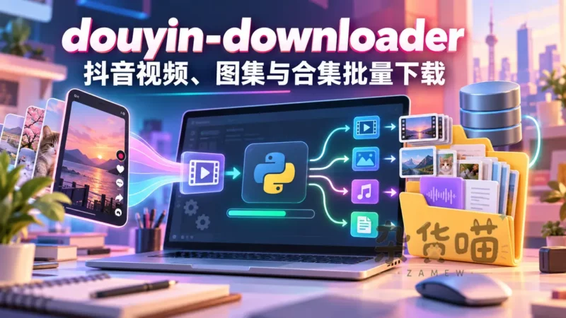 douyin-downloader | 开源抖音视频、图集与作者主页批量下载工具 - 杂货喵