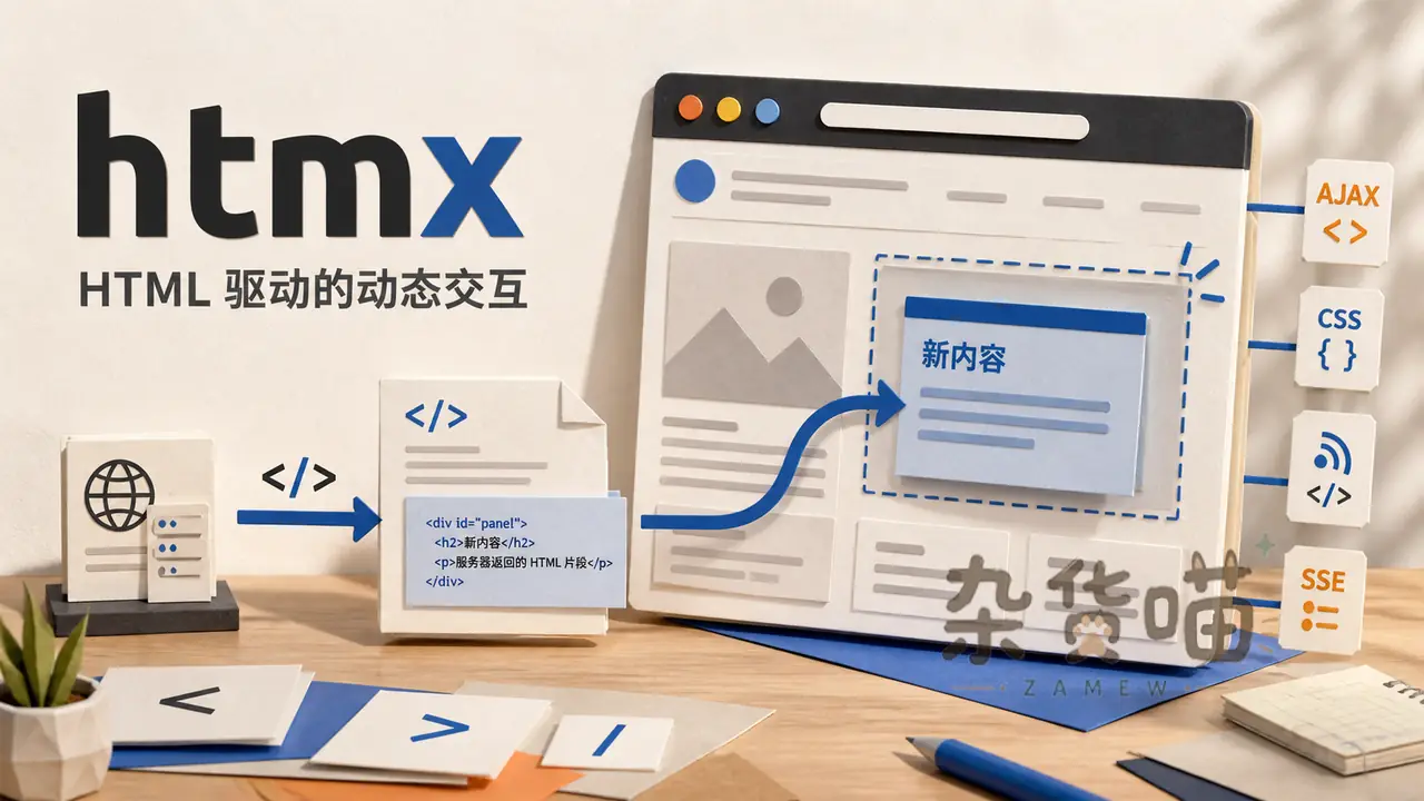 htmx HTML 驱动动态交互封面