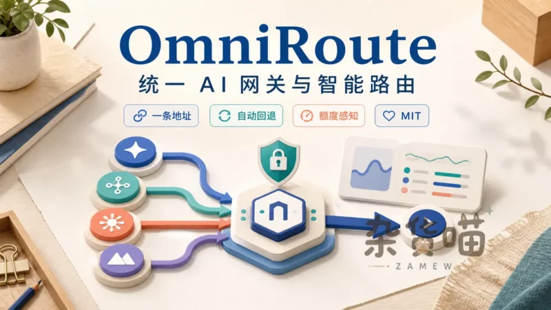 OmniRoute | 开源本地 AI 网关,统一模型接入与自动回退 - 杂货喵