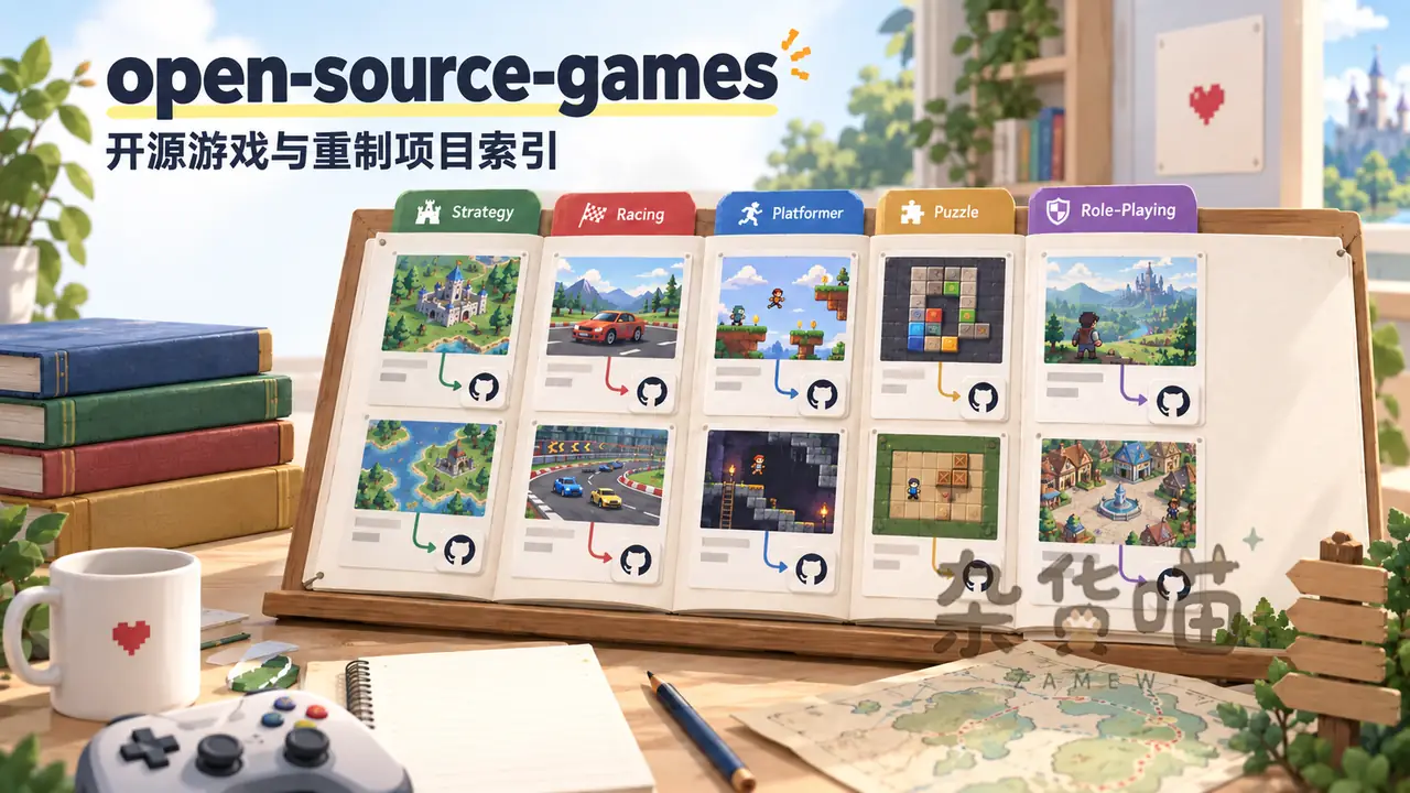 open-source-games 开源游戏与重制项目索引封面