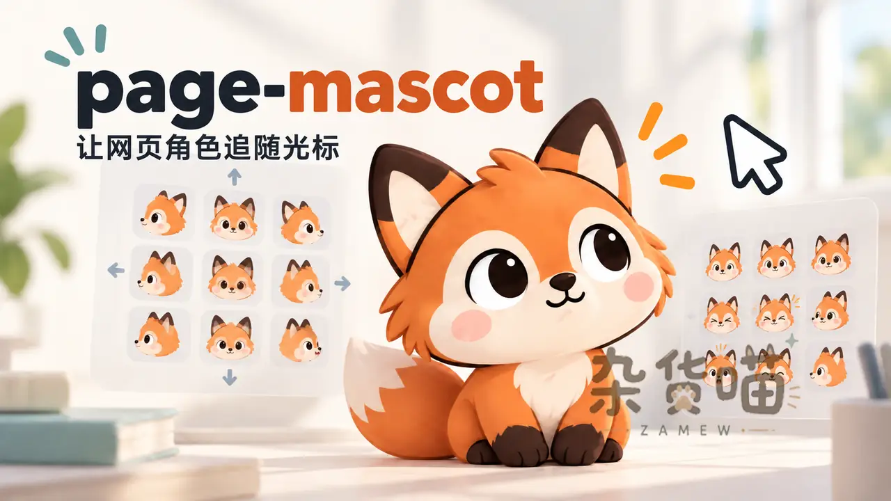 page-mascot 让网页角色追随光标的项目封面