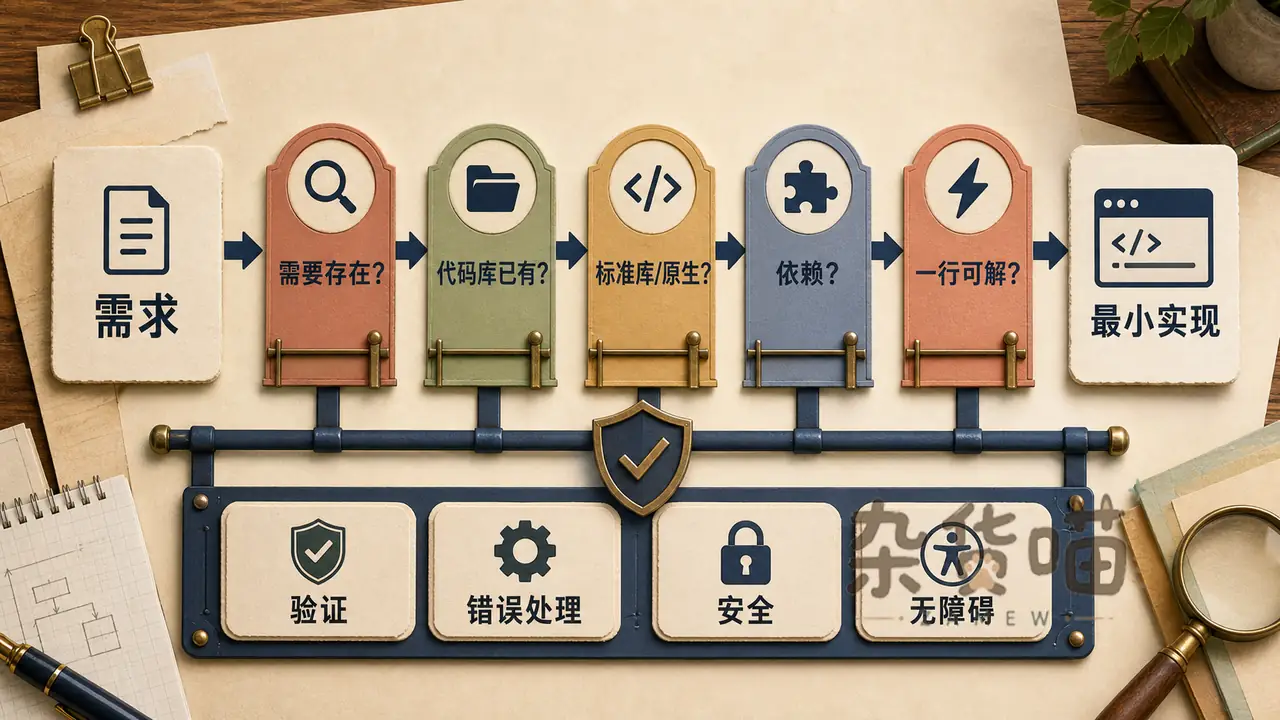 Ponytail 最小实现阶梯与安全护栏概念示意