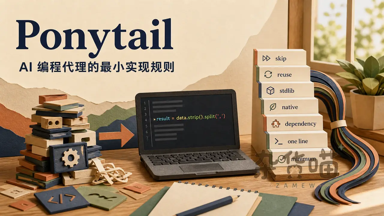 Ponytail AI 编程代理最小实现规则封面