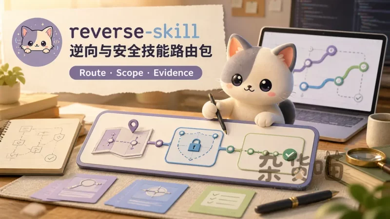 reverse-skill | 开源逆向与安全技能路由包,按范围和证据组织 AI 工作流 - 杂货喵