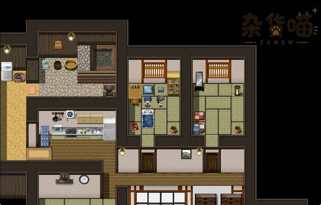 夏色泡影After和式住宅地图,卧室、厨房与浴室分区清晰