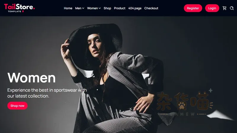 服装电商网站模板 | TailStore - 时尚轮播与商品详情 - 杂货喵